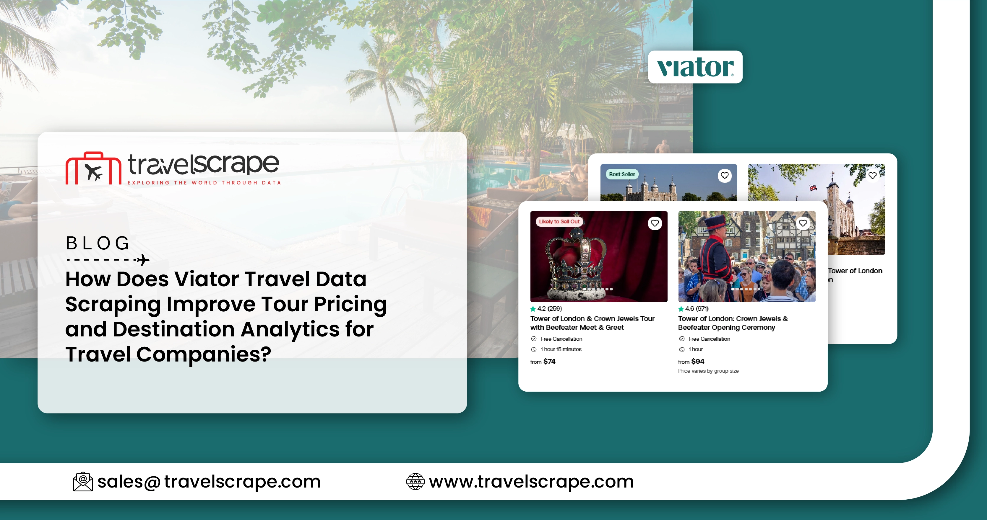 Improve Tour Pricing Analytics with Viator travel data scraping
